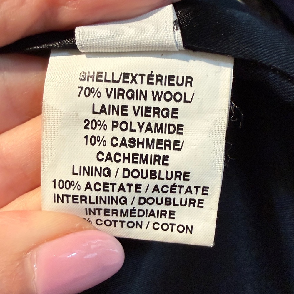 Elegant Wool Black Women's Coat - Picture 7 of 7